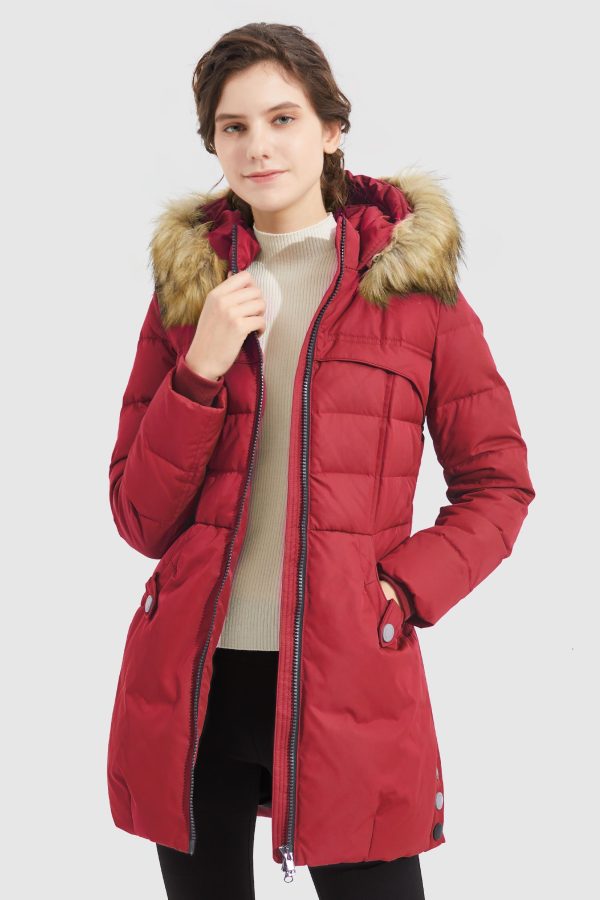 Faux Fur Qulited Puffer Down Jacket - Image 33