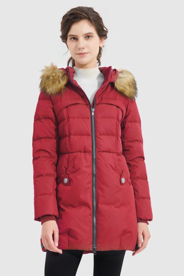 Faux Fur Qulited Puffer Down Jacket - Image 34
