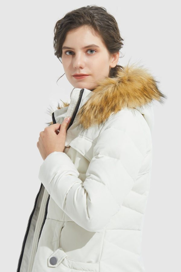 Faux Fur Qulited Puffer Down Jacket - Image 12