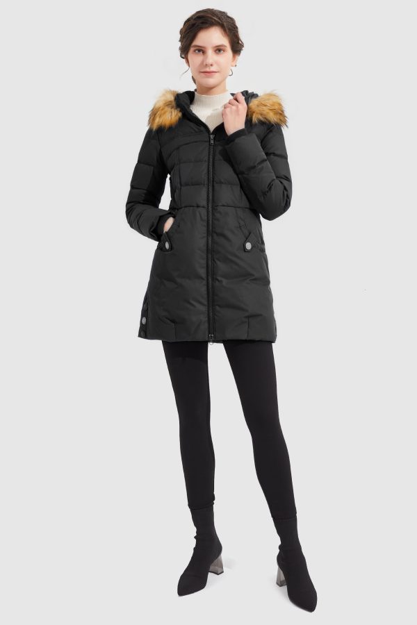 Faux Fur Qulited Puffer Down Jacket - Image 15