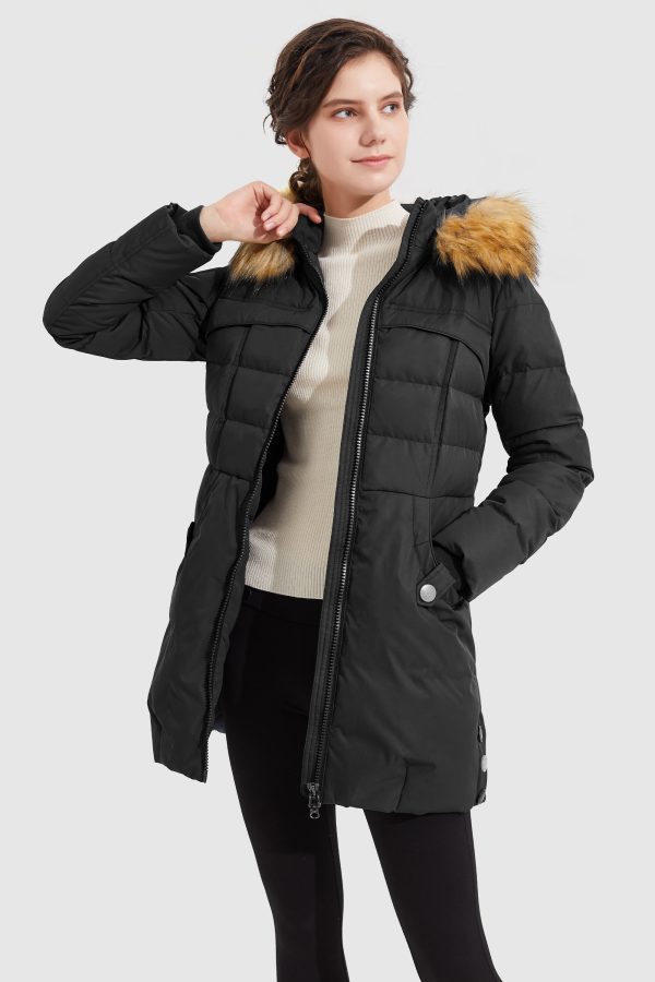 Faux Fur Qulited Puffer Down Jacket - Image 16