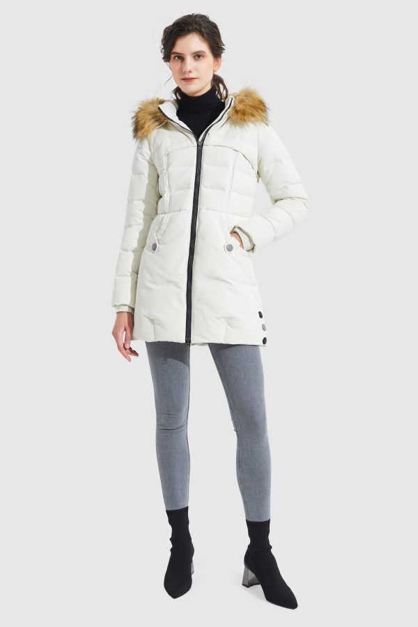 Faux Fur Qulited Puffer Down Jacket - Image 9