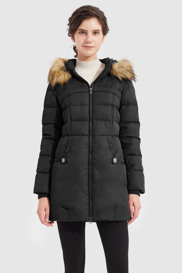 Faux Fur Qulited Puffer Down Jacket - Image 17
