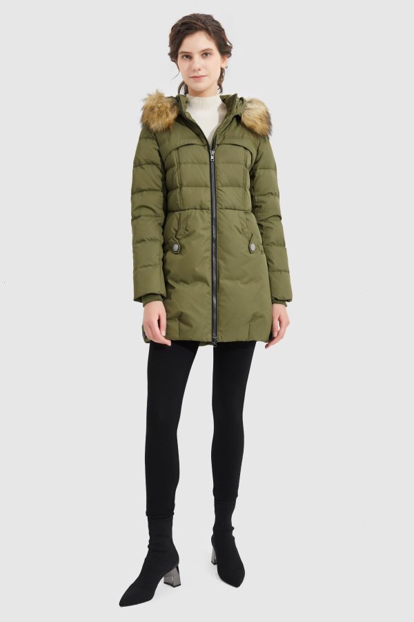 Faux Fur Qulited Puffer Down Jacket - Image 5