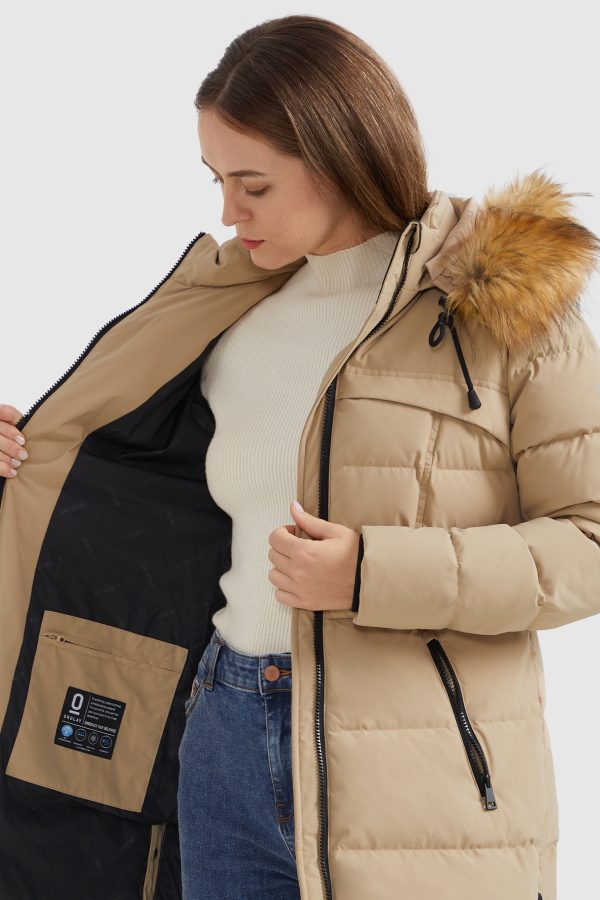 Faux Fur Trim Hood Winter Down Jacket - Image 4