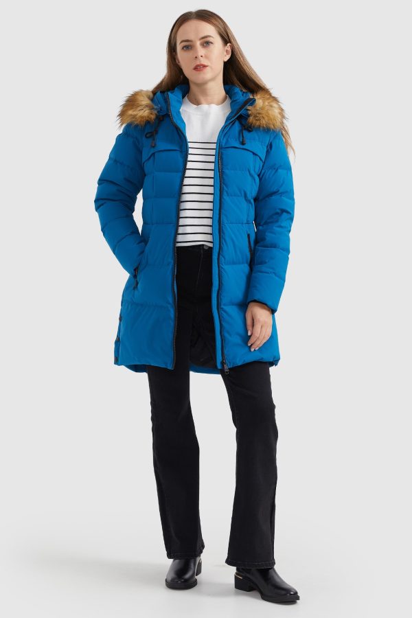 Faux Fur Trim Hood Winter Down Jacket - Image 13