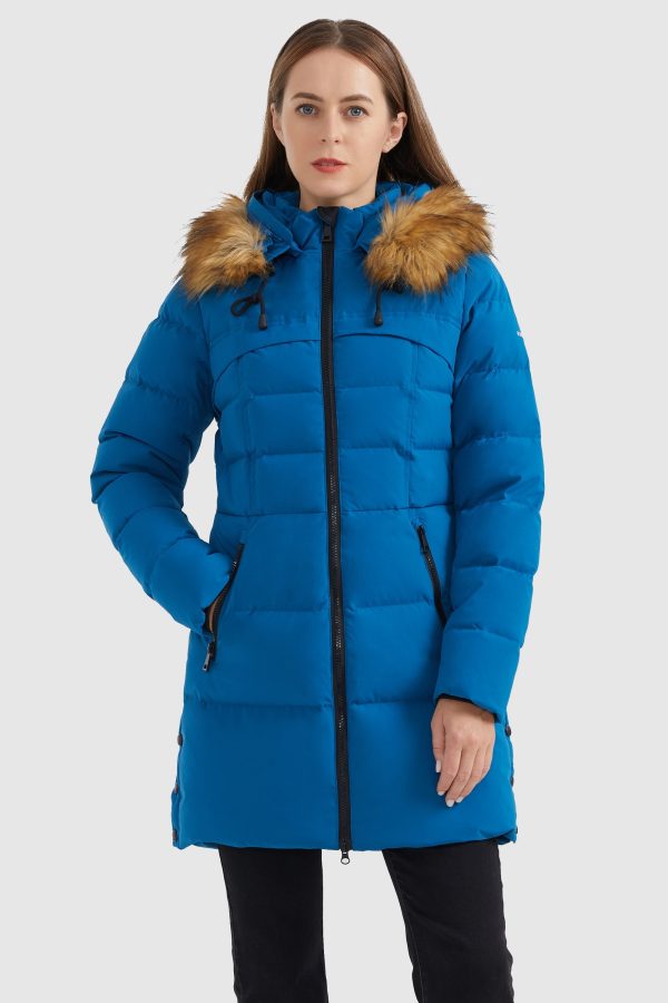 Faux Fur Trim Hood Winter Down Jacket - Image 14