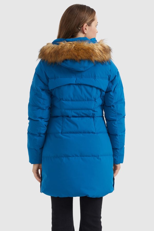 Faux Fur Trim Hood Winter Down Jacket - Image 15
