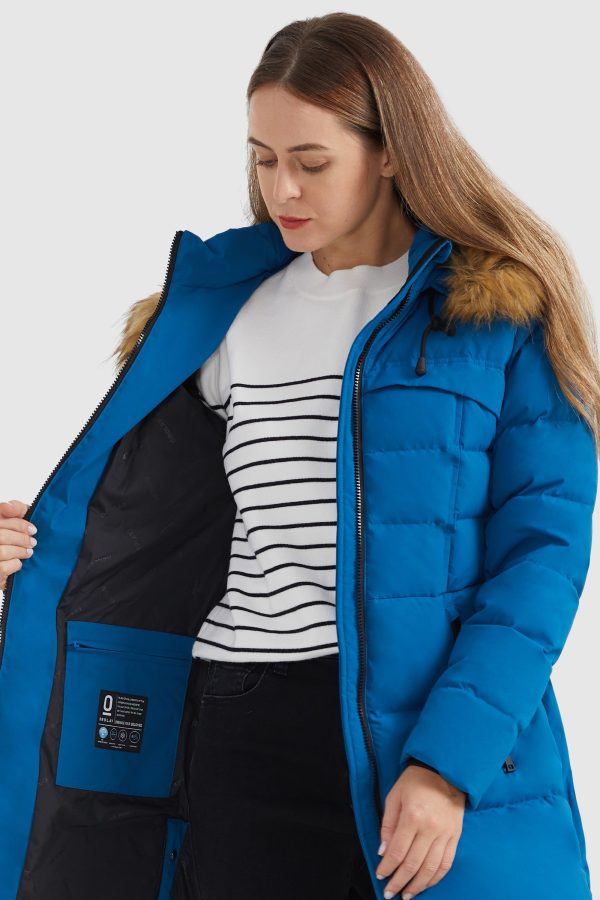 Faux Fur Trim Hood Winter Down Jacket - Image 16
