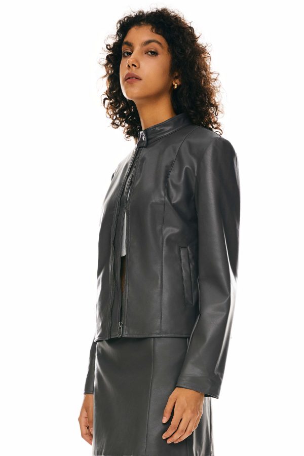 Faux Leather Jacket - Image 5