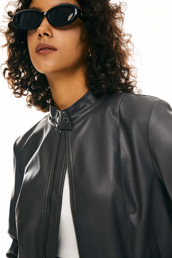 Faux Leather Jacket - Image 6