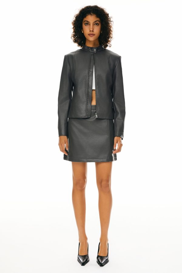 Faux Leather Jacket - Image 2