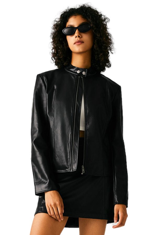 Faux Leather Jacket - Image 9