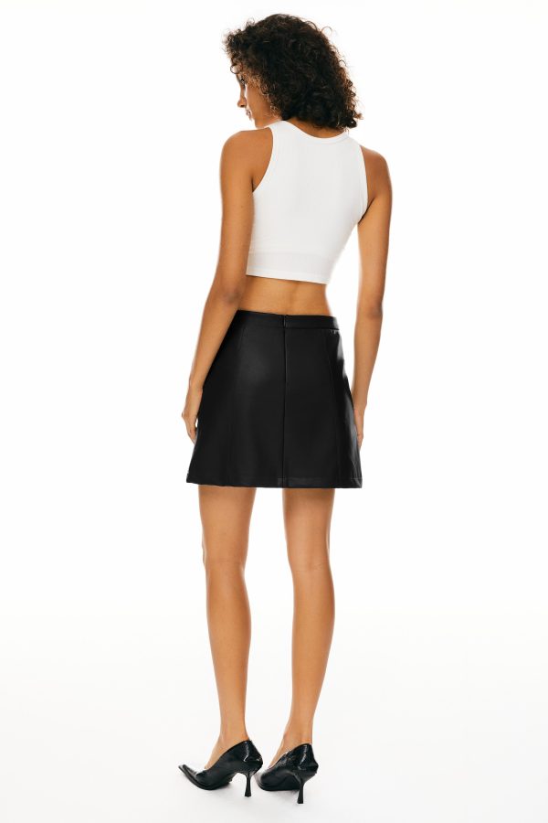 Faux Leather Mini Skirt - Image 9