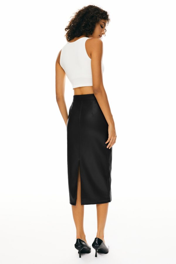 Faux Leather Pencil Skirts - Image 10