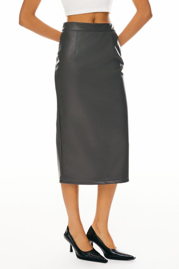Faux Leather Pencil Skirts - Image 2