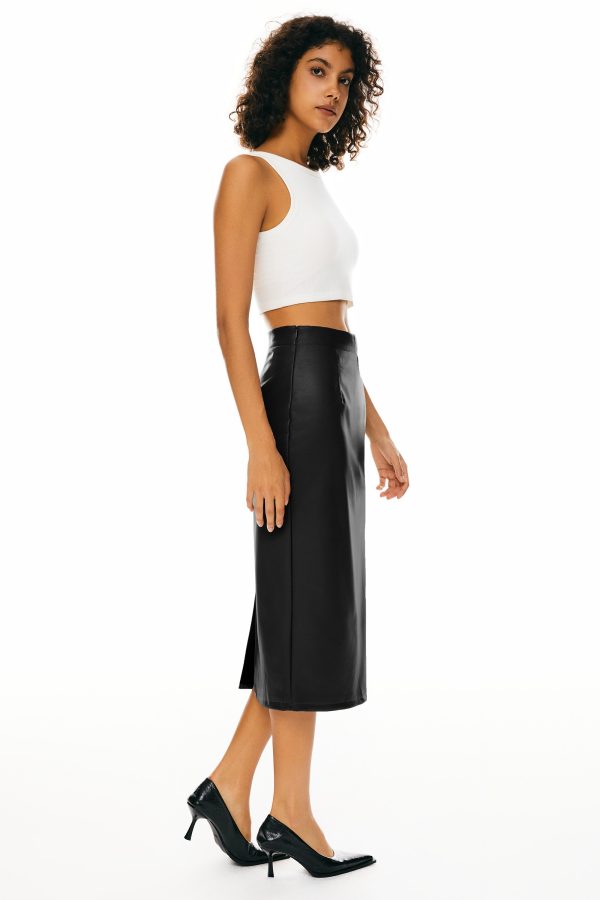 Faux Leather Pencil Skirts - Image 9