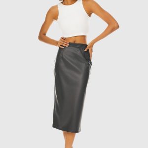 Faux Leather Pencil Skirts