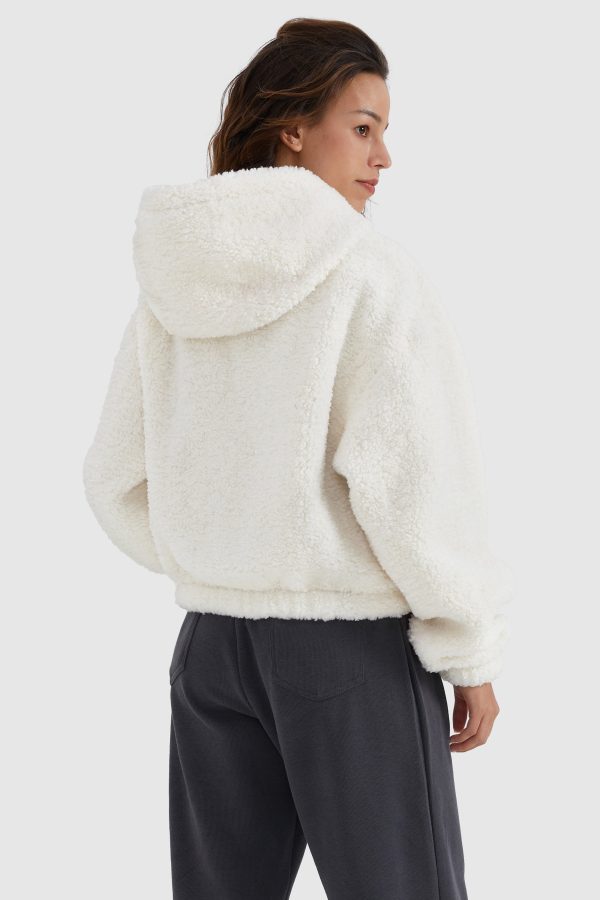 Fleece Cropped Drop Shoulder Coat - Image 11
