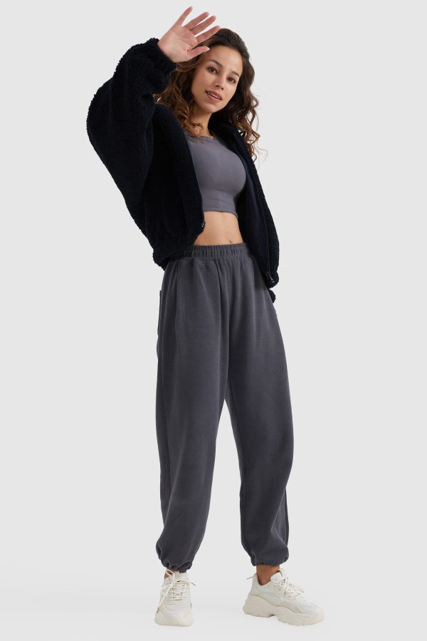 Fleece Cropped Drop Shoulder Coat - Image 13