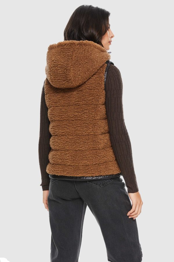 Hooded Fleece Down Vest - Image 4