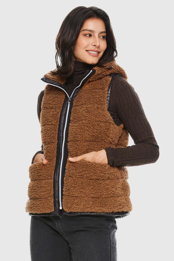 Hooded Fleece Down Vest - Image 3