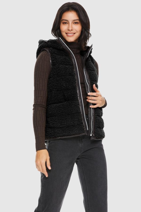 Hooded Fleece Down Vest - Image 12
