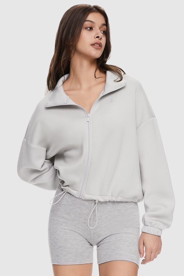 Full Zip Cropped Sweatshirt - Image 2