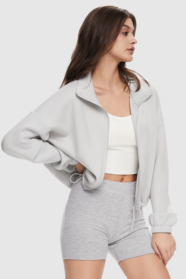Full Zip Cropped Sweatshirt - Image 3