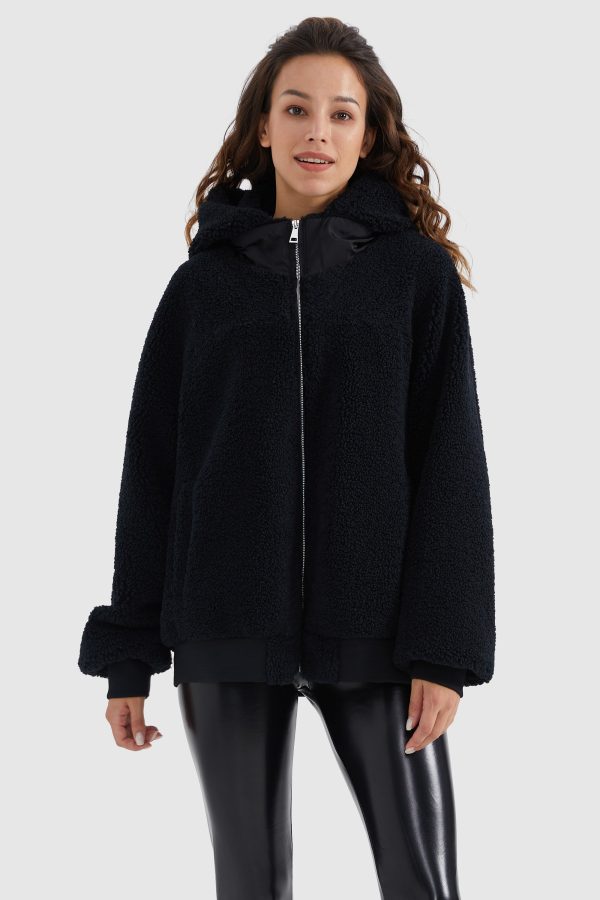 Full-Zip Oversized Sherpa Fleece Jacket - Image 10