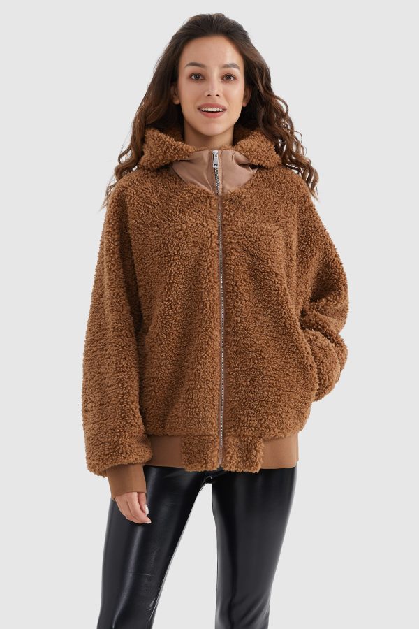Full-Zip Oversized Sherpa Fleece Jacket - Image 2