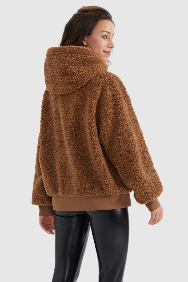 Full-Zip Oversized Sherpa Fleece Jacket - Image 3