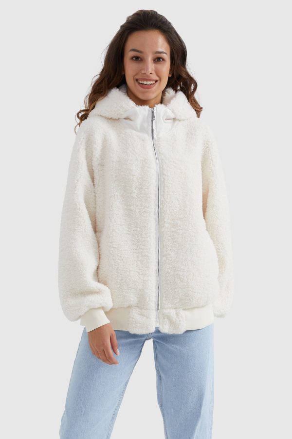 Full-Zip Oversized Sherpa Fleece Jacket - Image 6