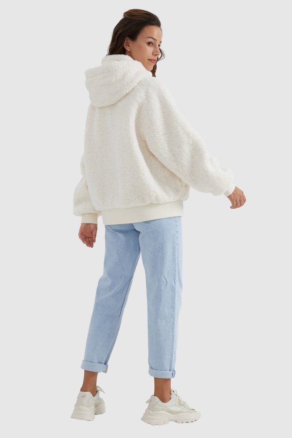 Full-Zip Oversized Sherpa Fleece Jacket - Image 7