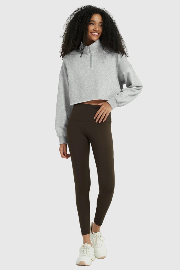 Half Zip Crop Sweatshirts - Image 3
