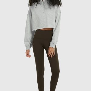 Half Zip Crop Sweatshirts
