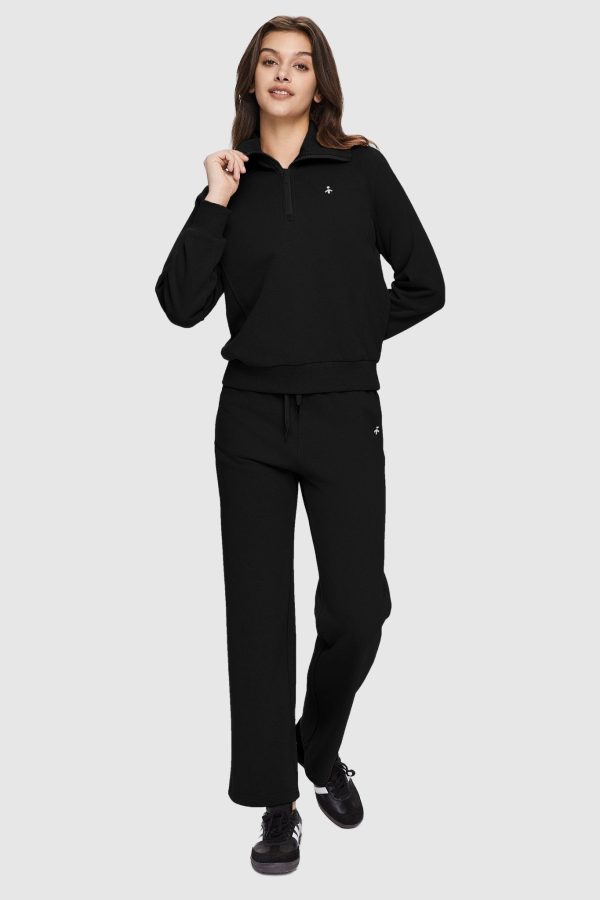 Half-Zip Cropped Sweatshirt - Image 10