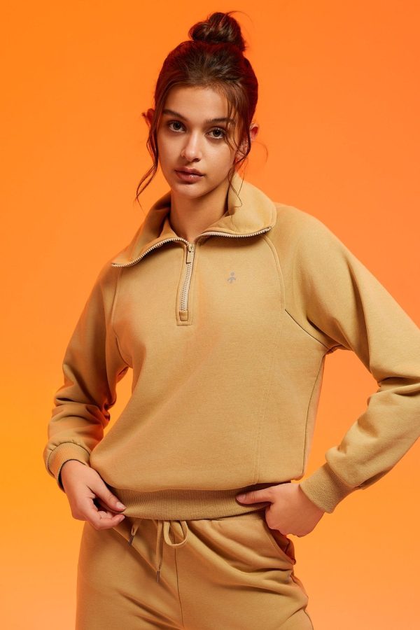 Half-Zip Cropped Sweatshirt - Image 5