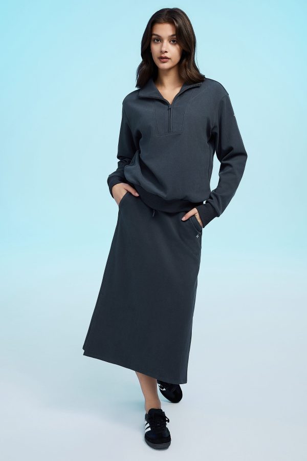 Half Zip High Neck Sweatshirt - Image 10