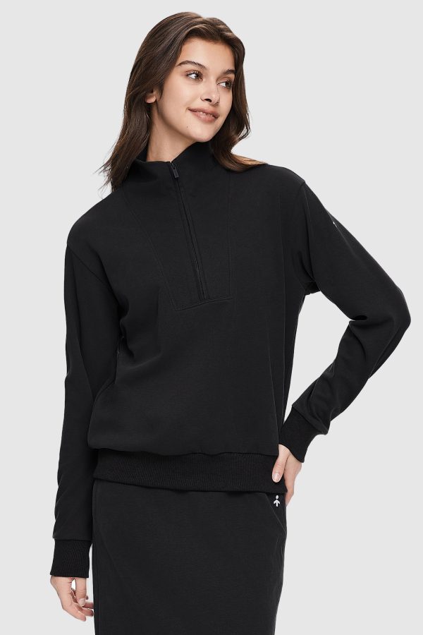 Half Zip High Neck Sweatshirt - Image 3