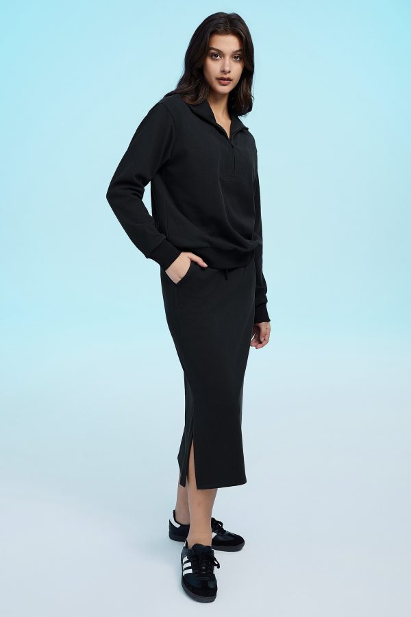 Half Zip High Neck Sweatshirt - Image 5