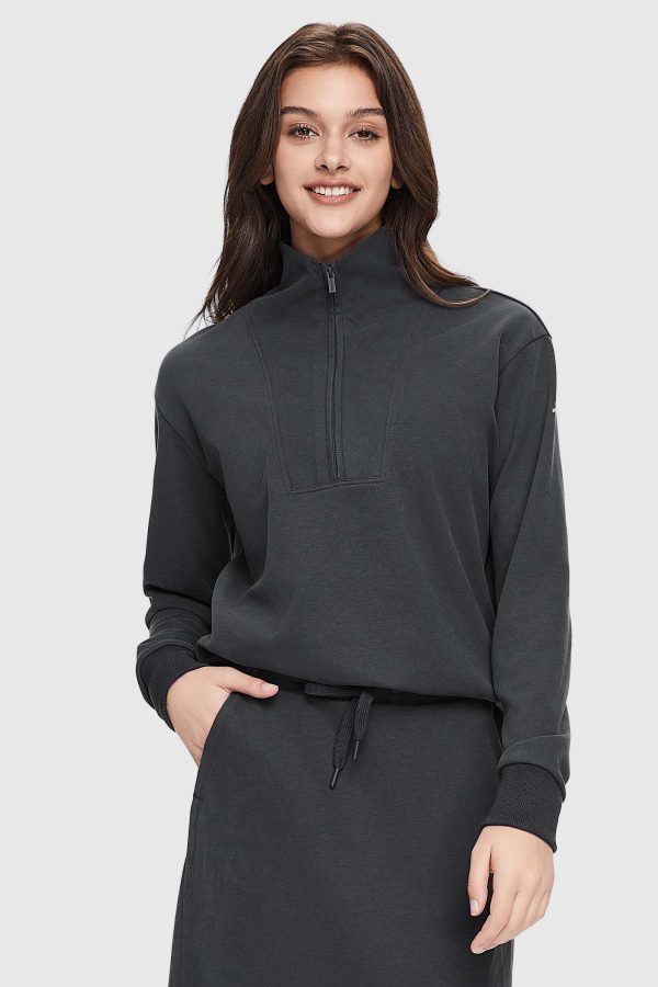Half Zip High Neck Sweatshirt - Image 7