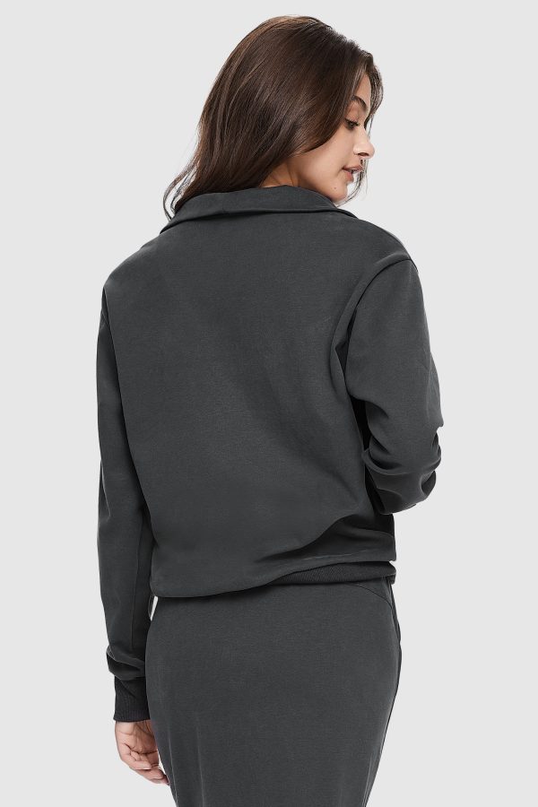 Half Zip High Neck Sweatshirt - Image 9
