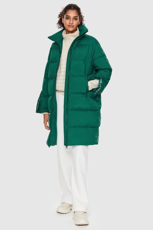 High Collar Long-sleeve Down Puffer Jacket - Image 9