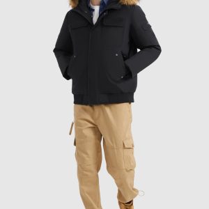 Hooded Mountain Parka with Faux Fur