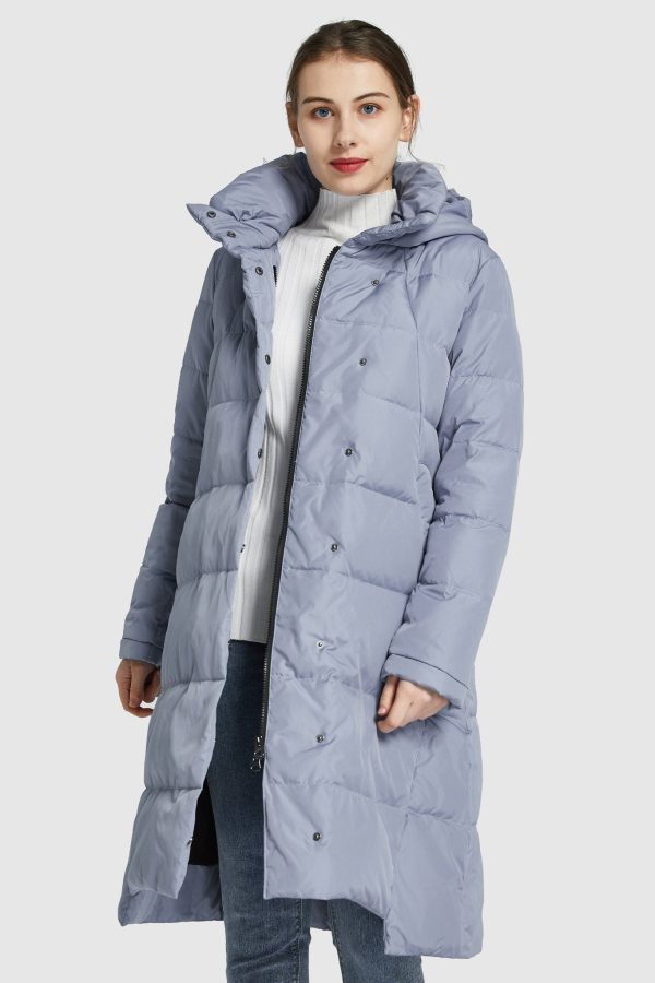 Hooded Winter Two-Way Zipper Down Coat - Image 27