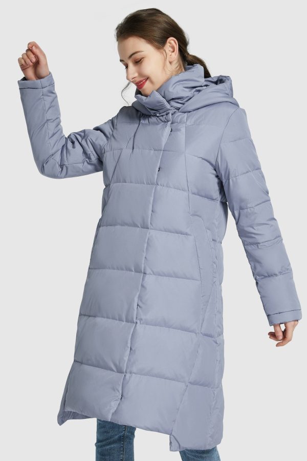 Hooded Winter Two-Way Zipper Down Coat - Image 28
