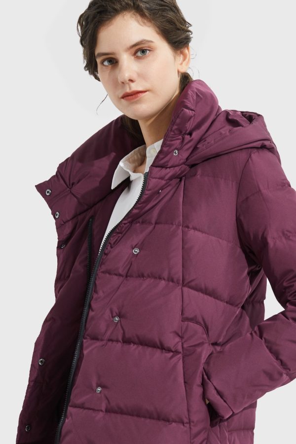 Hooded Winter Two-Way Zipper Down Coat - Image 38