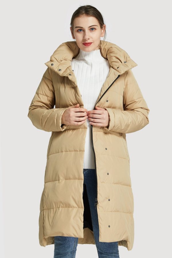 Hooded Winter Two-Way Zipper Down Coat - Image 8