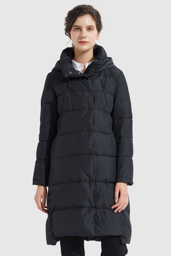 Hooded Winter Two-Way Zipper Down Coat - Image 16